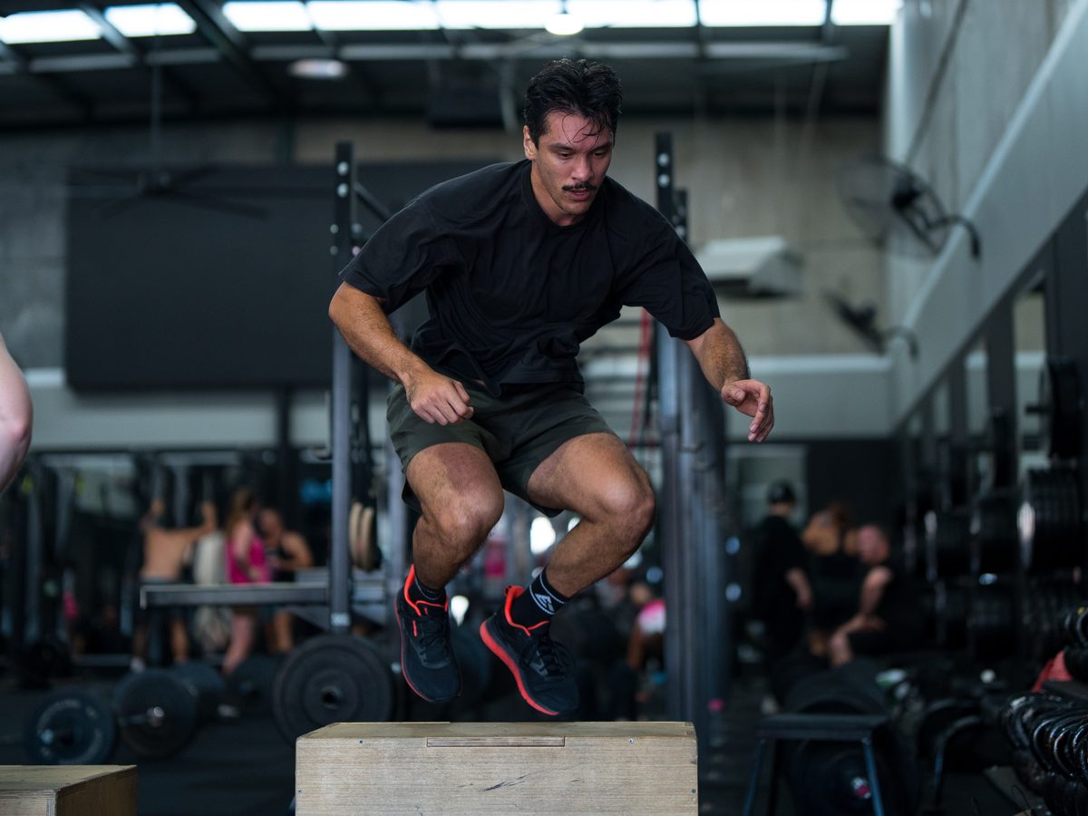 Members in a Blend functional fitness class at Elevate Athletica Brisbane